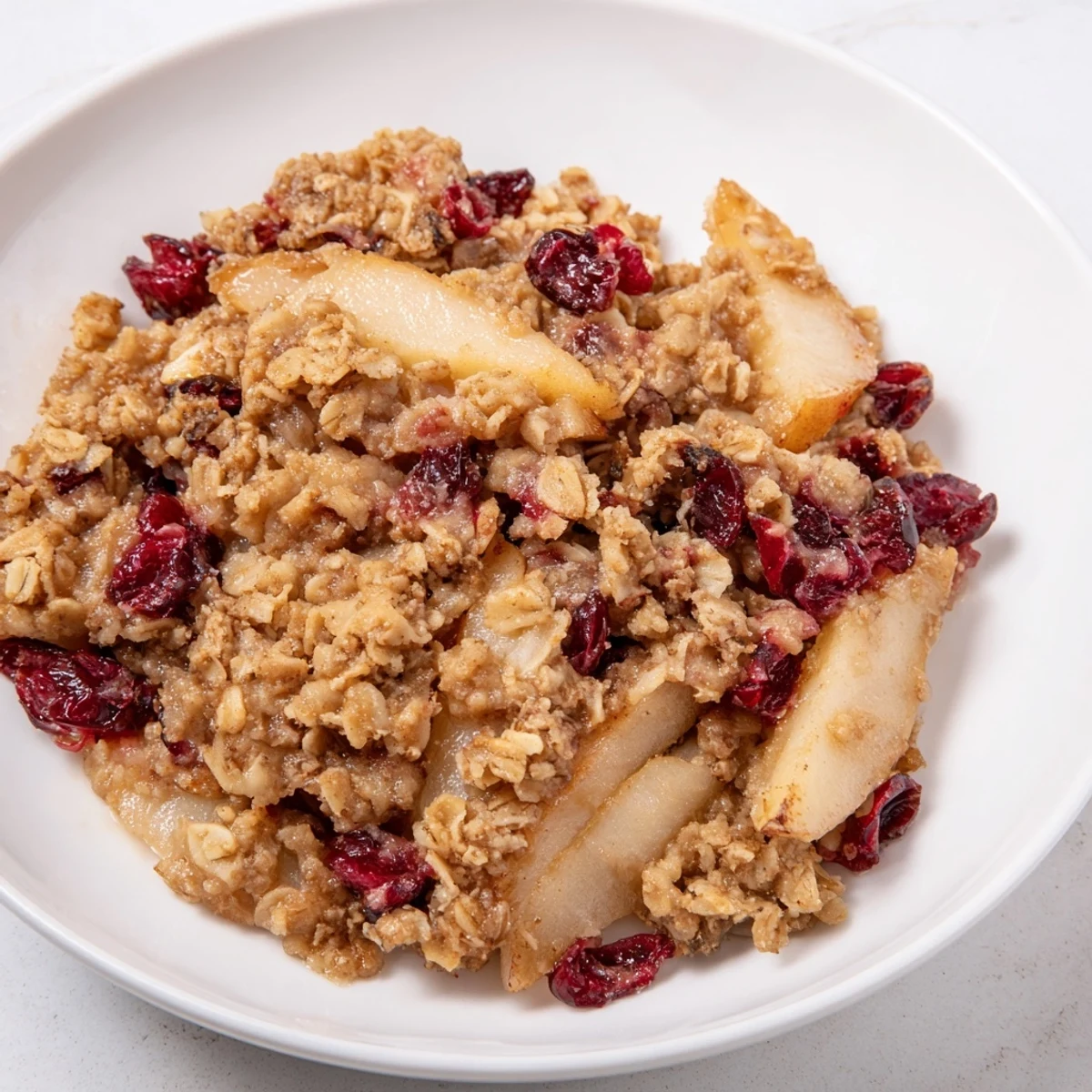 Spiced Pear Cranberry Crisp