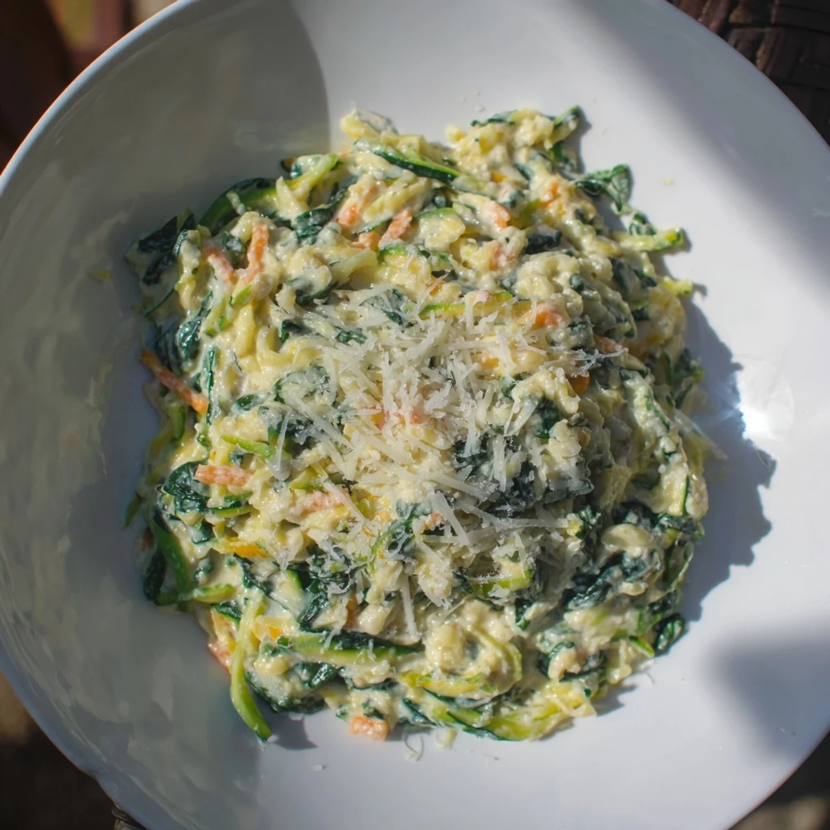 Freshly made savory filling, ideal for pies, showcasing vibrant sauteed vegetables and herbs.