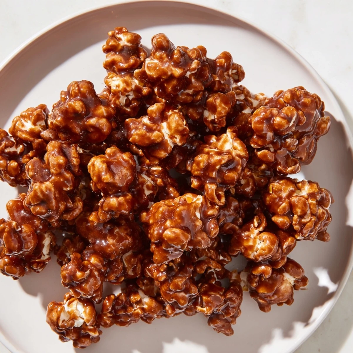 Warm, spiced gingerbread popcorn in a bowl, a festive treat perfect for sharing during the holidays.