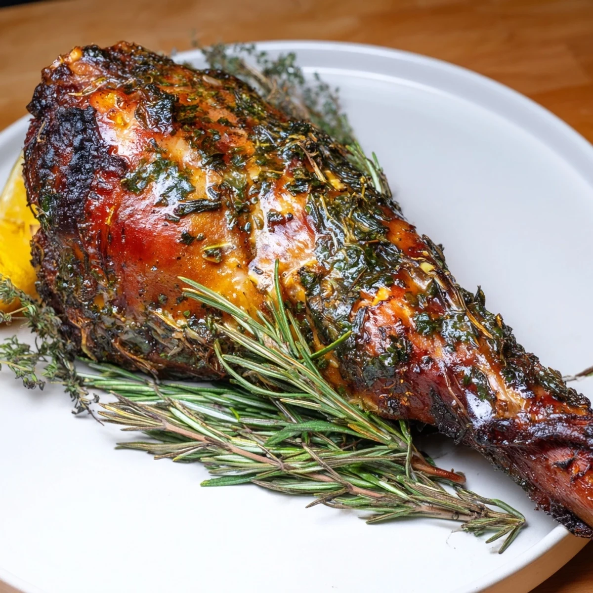 Roasted Turkey Legs Herbs