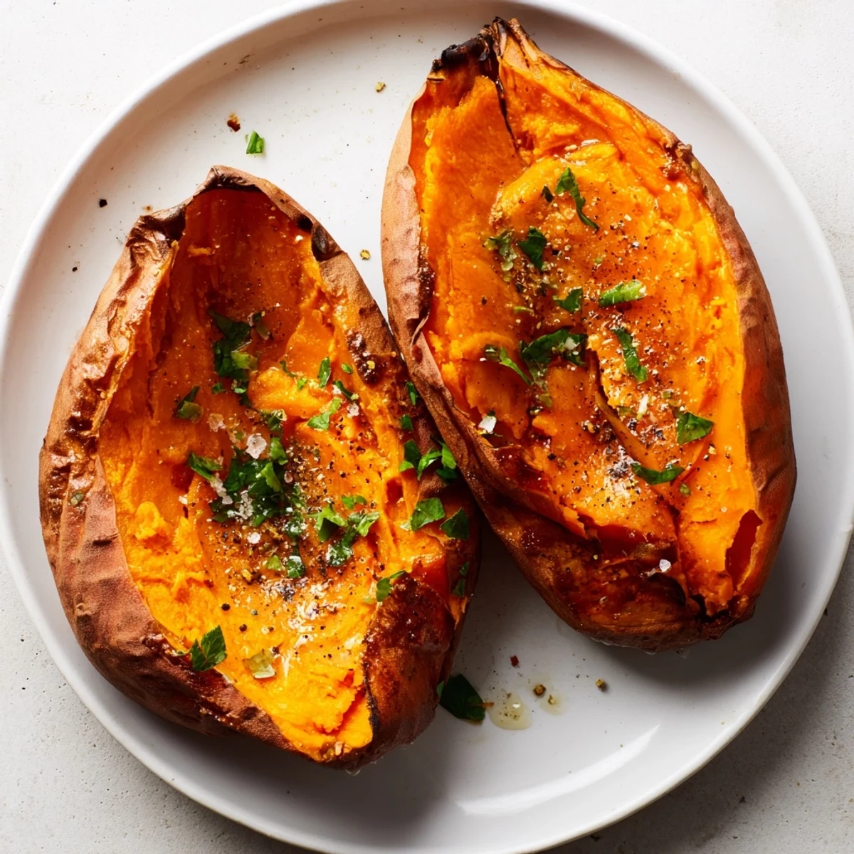 Simple baked sweet potatoes, tender and flavorful, a naturally sweet and satisfying American recipe.