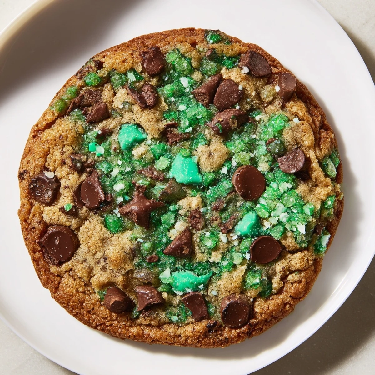 Freshly baked, chewy Mint Chocolate Chip Cookies with a perfect balance of mint and chocolate.