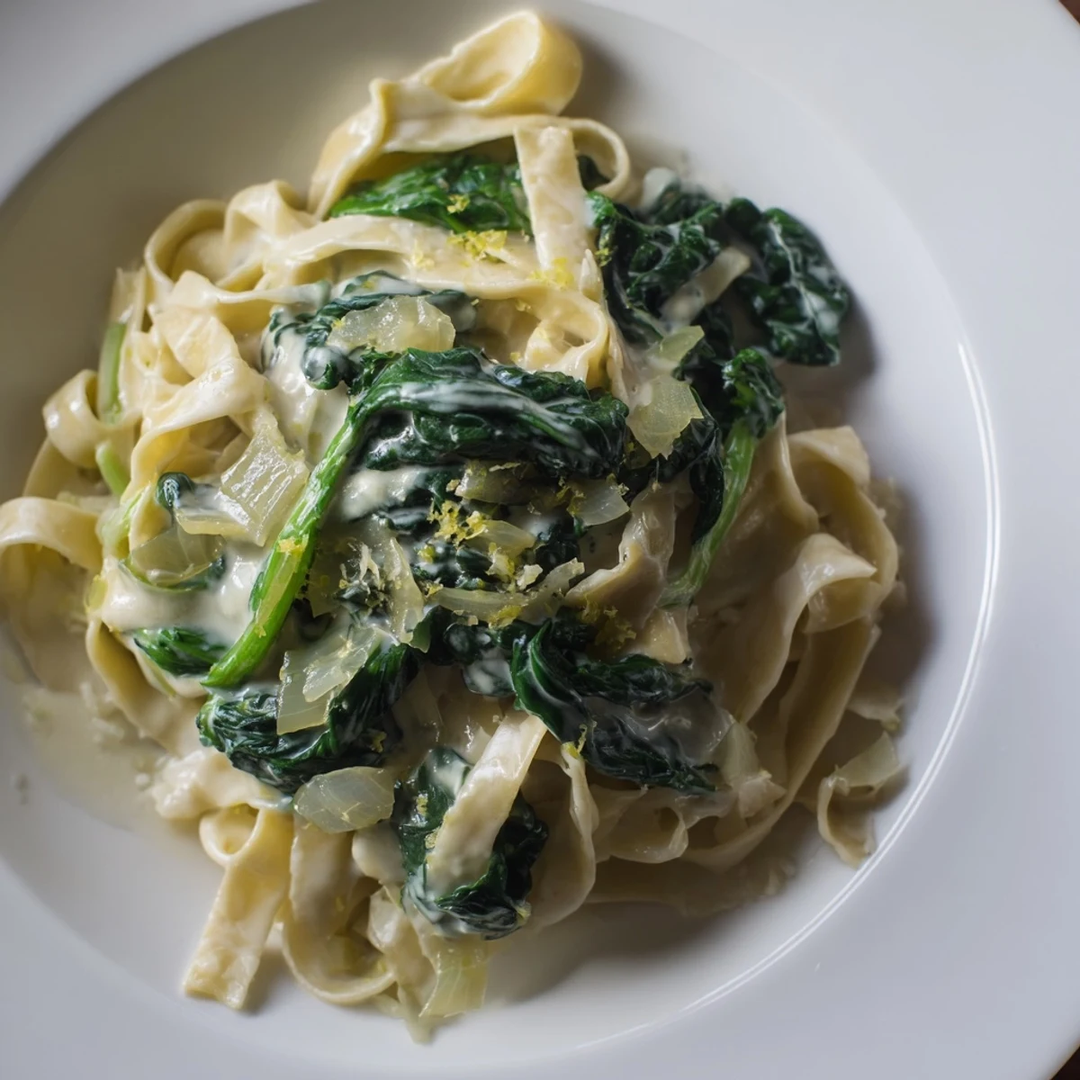 Delicious, homemade Spinach Pasta with a vibrant green hue; ready for a delightful meal.