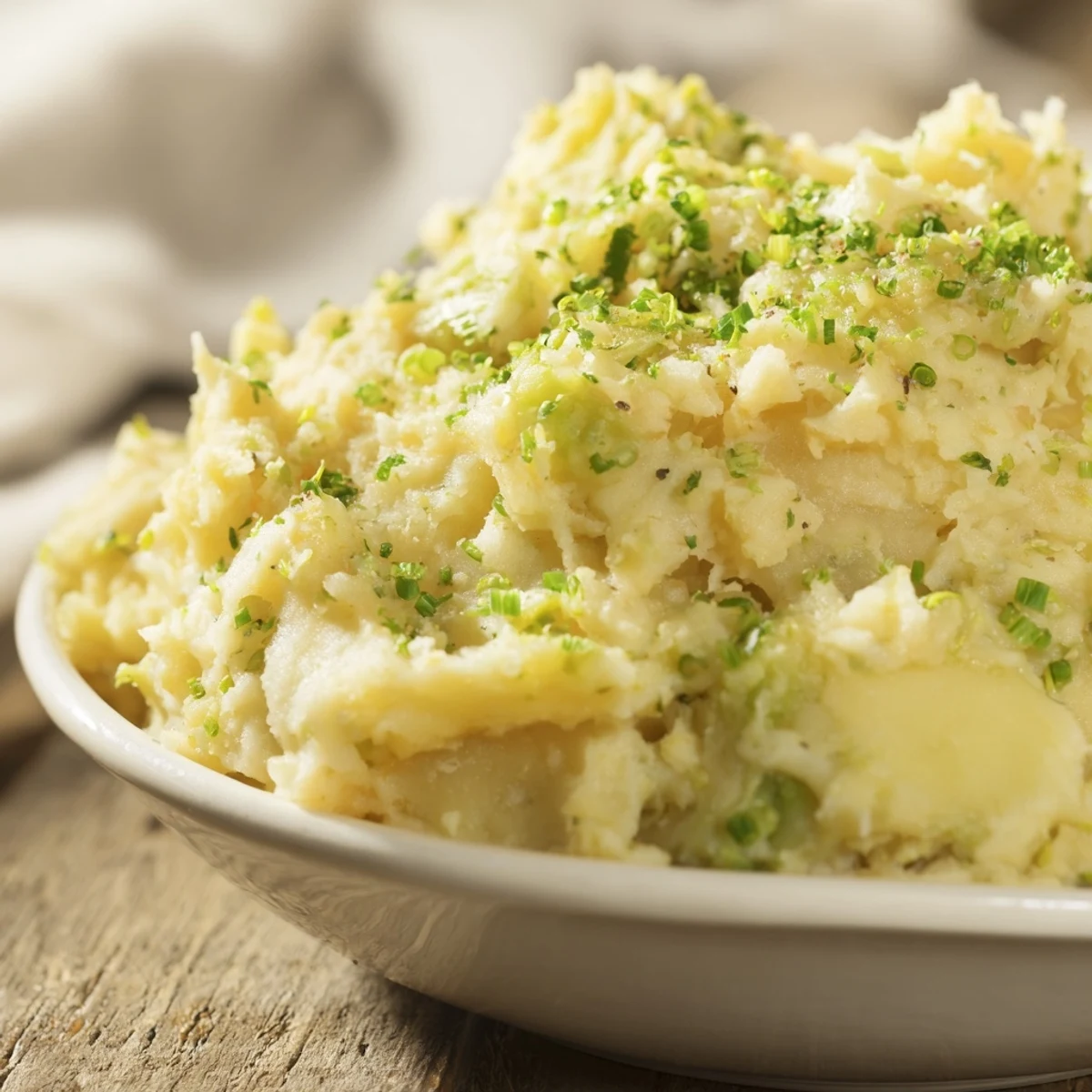 Homemade Cream Soup, smooth and creamy, served in a white bowl ready for a delicious vegetarian meal.