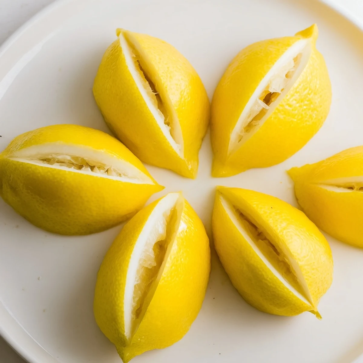 Bright yellow, freshly cut wedge lemons ready to garnish cocktails and add a zesty flavor.