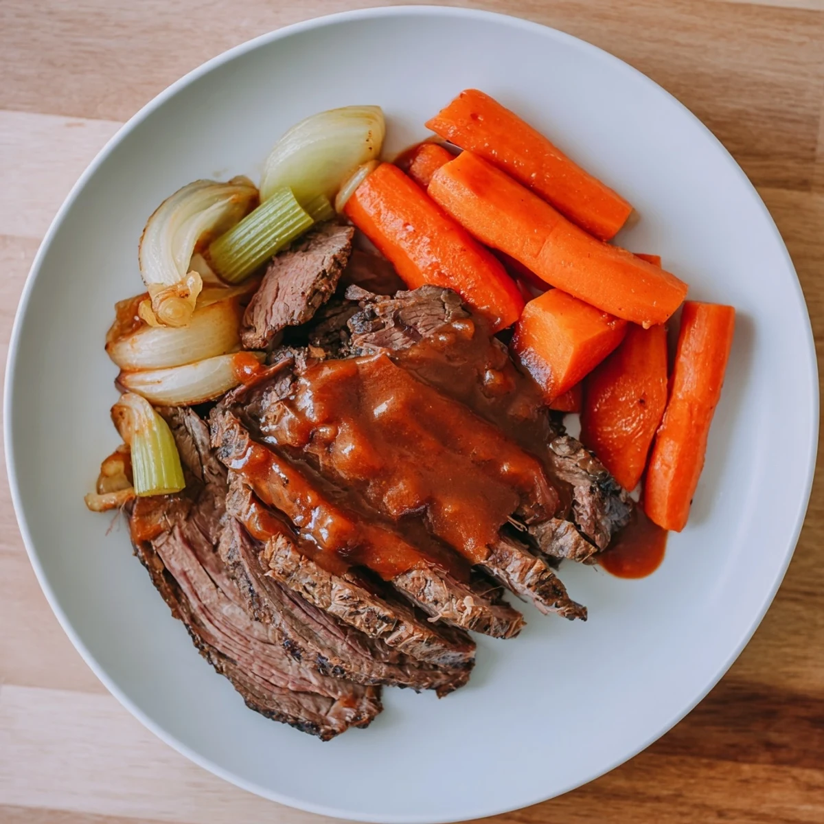 Tender slow cooked brisket