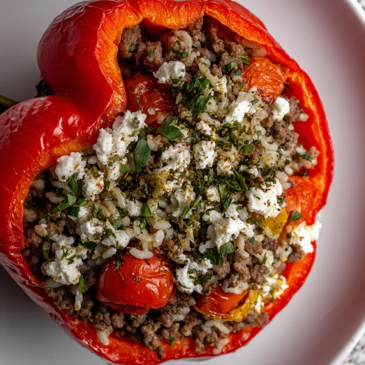 Mediterranean stuffed bell peppers