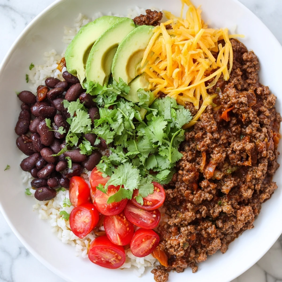 Beef Burrito Bowls with Rice