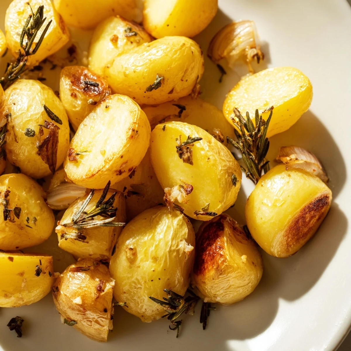 Fragrant rosemary and thyme coat golden Herb Roasted Potatoes and Parsnips, roasted until tender and crisp. 