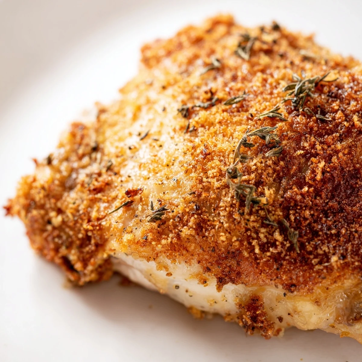 Crispy Supper Chicken with a crunchy panko crust, fresh from the hot oven.
