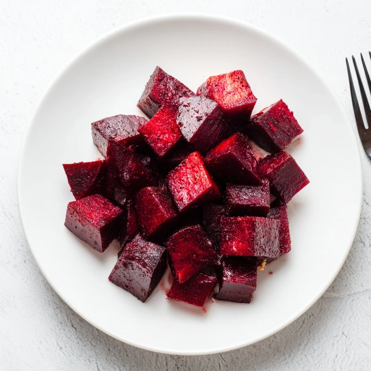 Tender Easy Roasted Beets with caramelized edges served warm as a healthy vegan side dish.