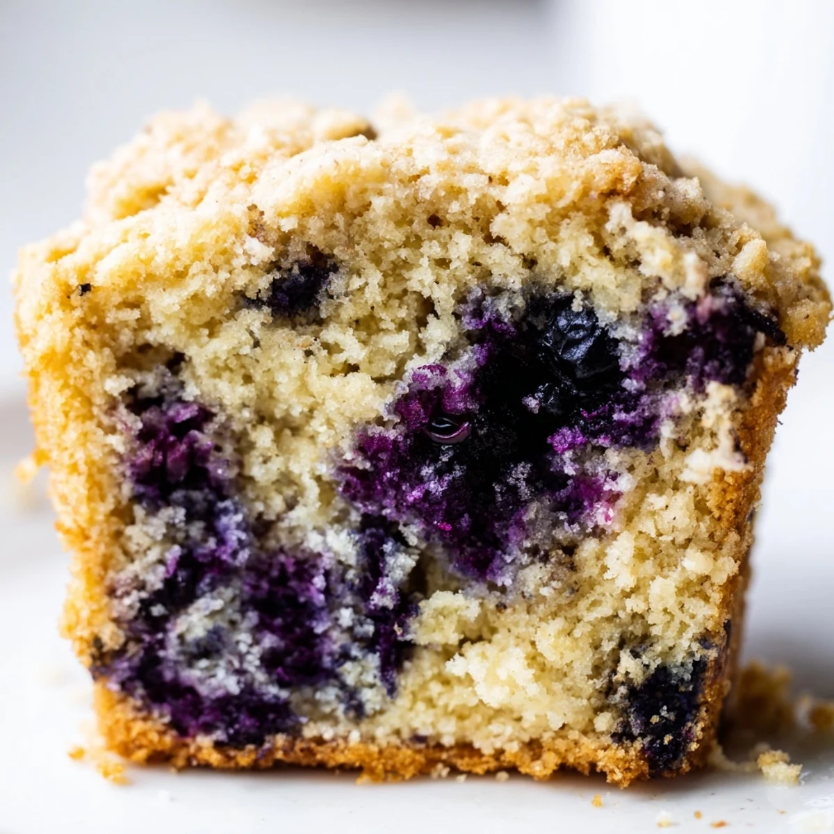 Golden homemade almond flour blueberry muffins with Greek yogurt cooling on a wire rack