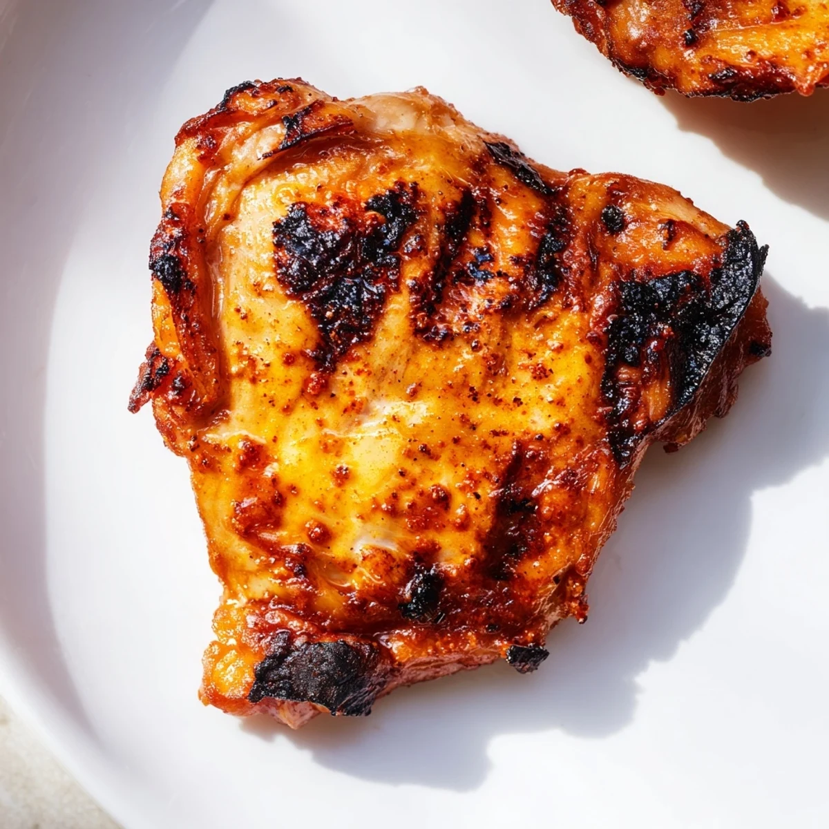 Juicy killer chicken thigh marinade creates perfectly charred skin with tender meat inside