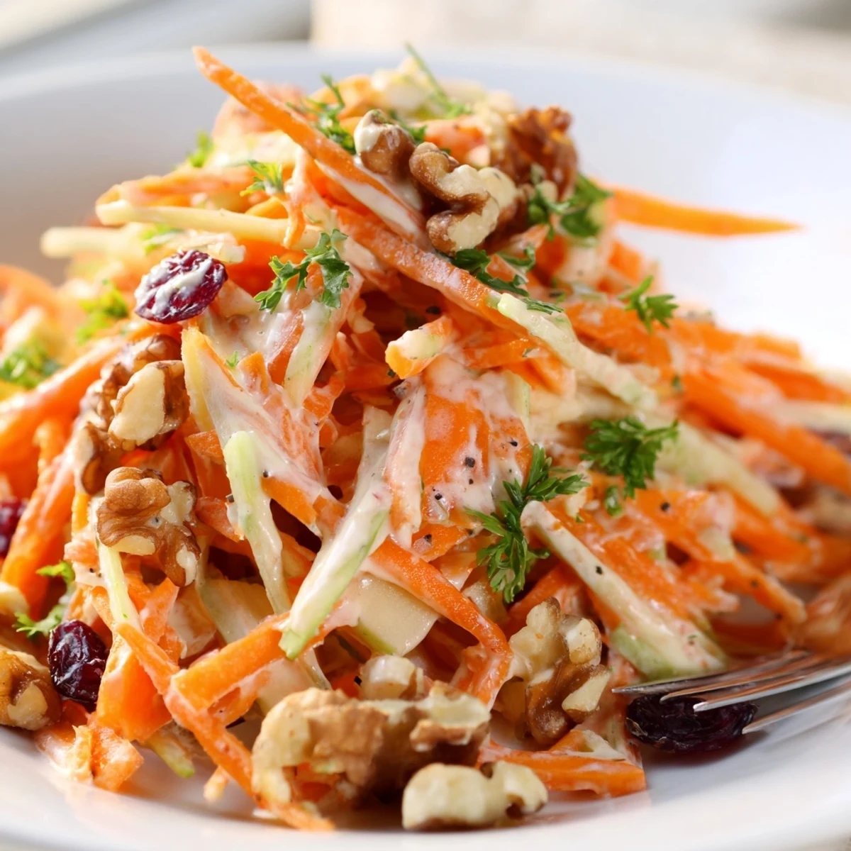 Crunchy Apple Carrot Salad With Creamy Citrus Dressing, bright crunch and zesty creaminess