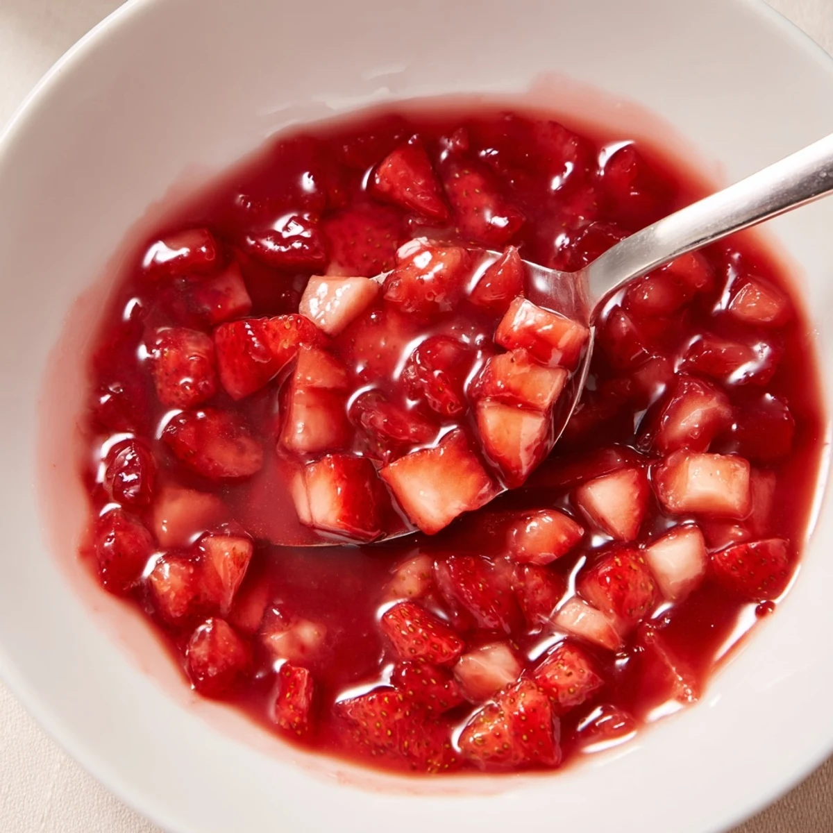 Warm, jam-like Strawberry Cake Filling Recipe inside cupcake, sweet-tart aroma and shine.