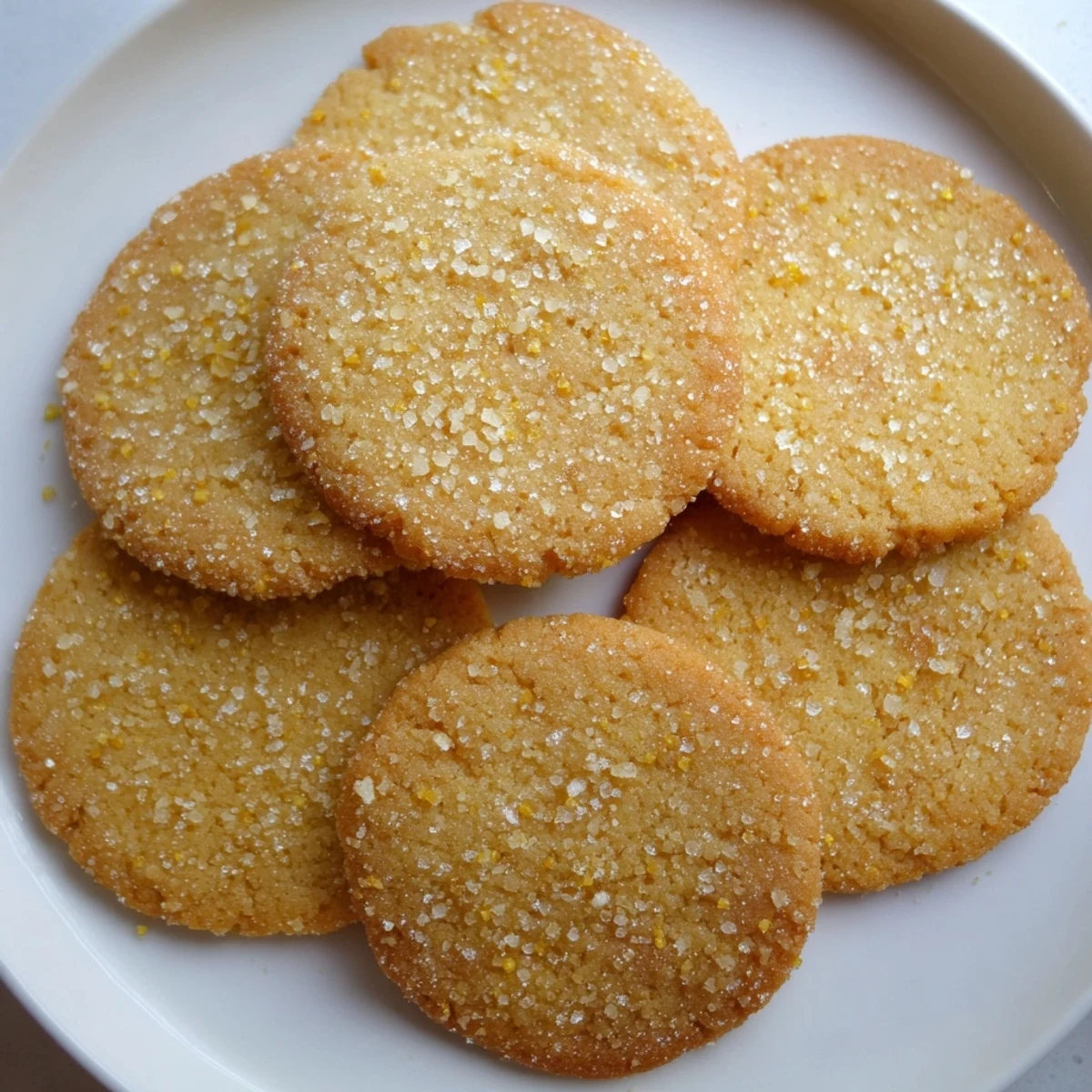Homemade Orange Sugar Zest Cookies with crackled sugar topping and vibrant orange flavor