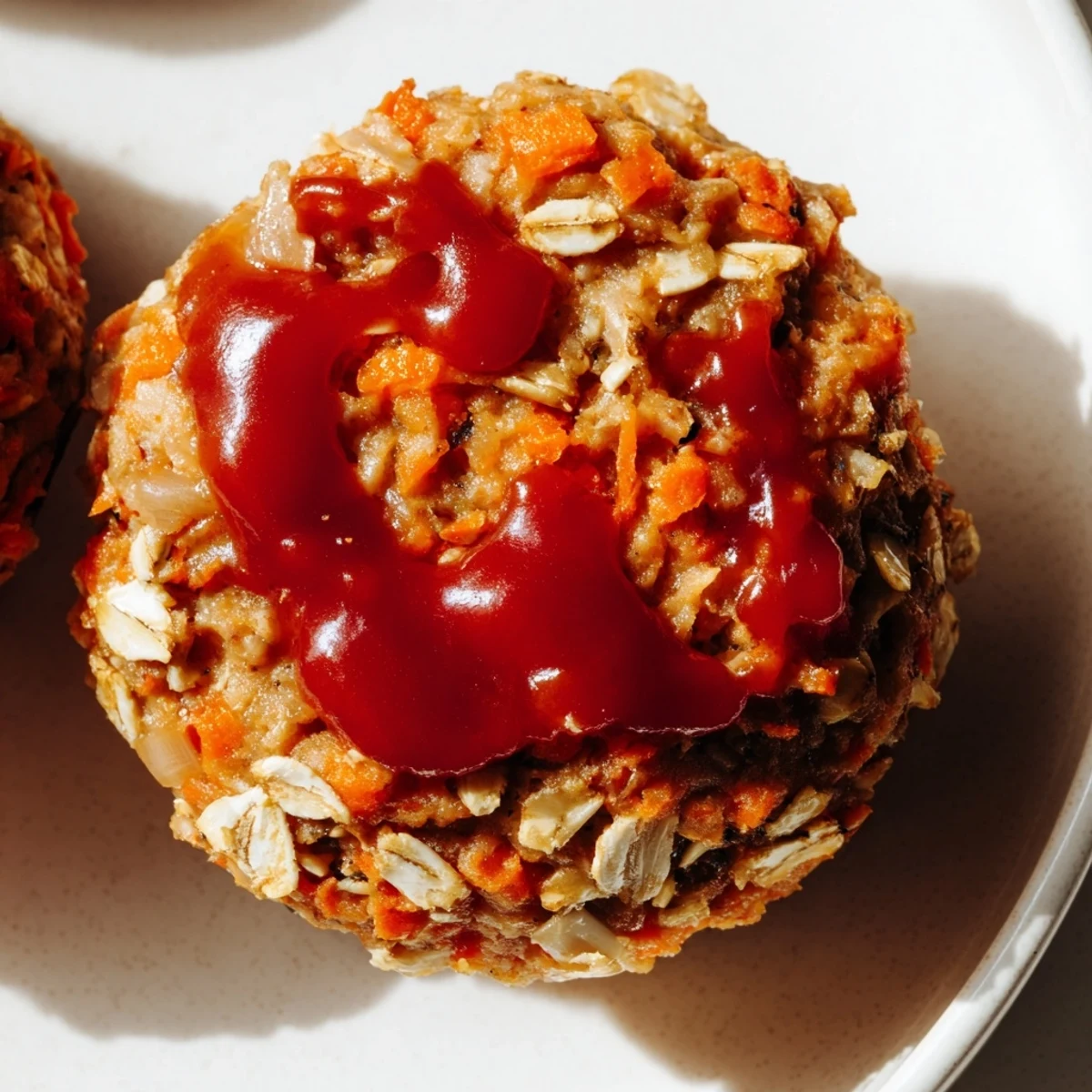 Healthy portion-controlled turkey meatloaf muffins baked with colorful vegetables and herbs
