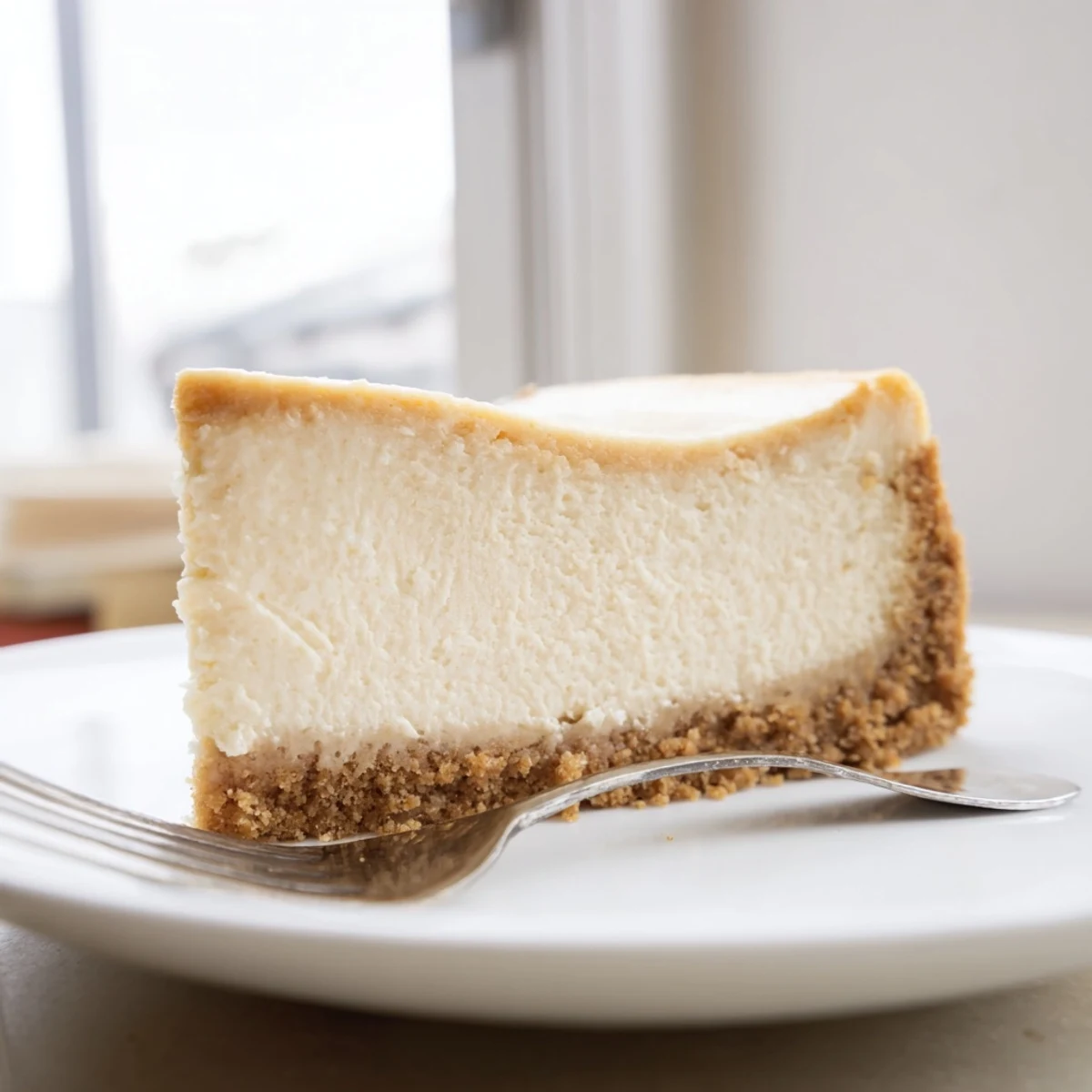 Silky smooth cheesecake topped with tangy sour cream and fresh summer berries