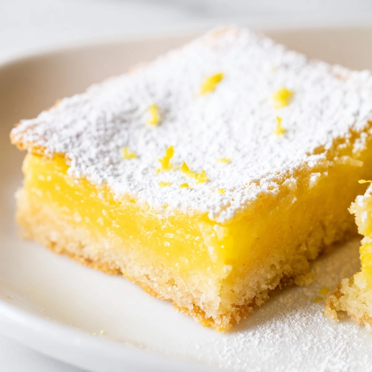 Bright yellow simple lemon bars cooling on parchment with a crumbly buttery crust